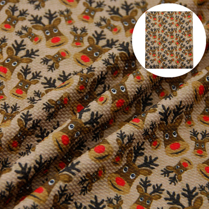 christmas day deer reindeer giraffe printed fabric