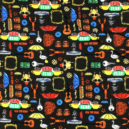 umbrella guitars turkey chicken lobster printed fabric