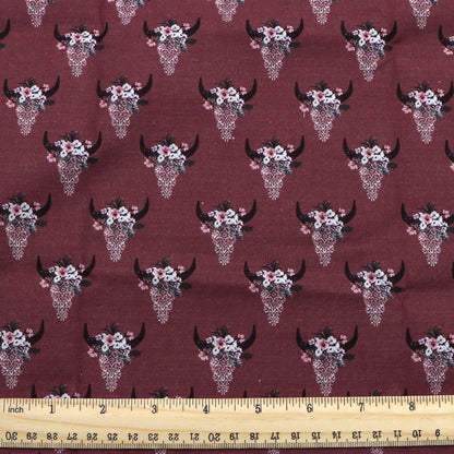 flower floral red series cow pattern printed fabric
