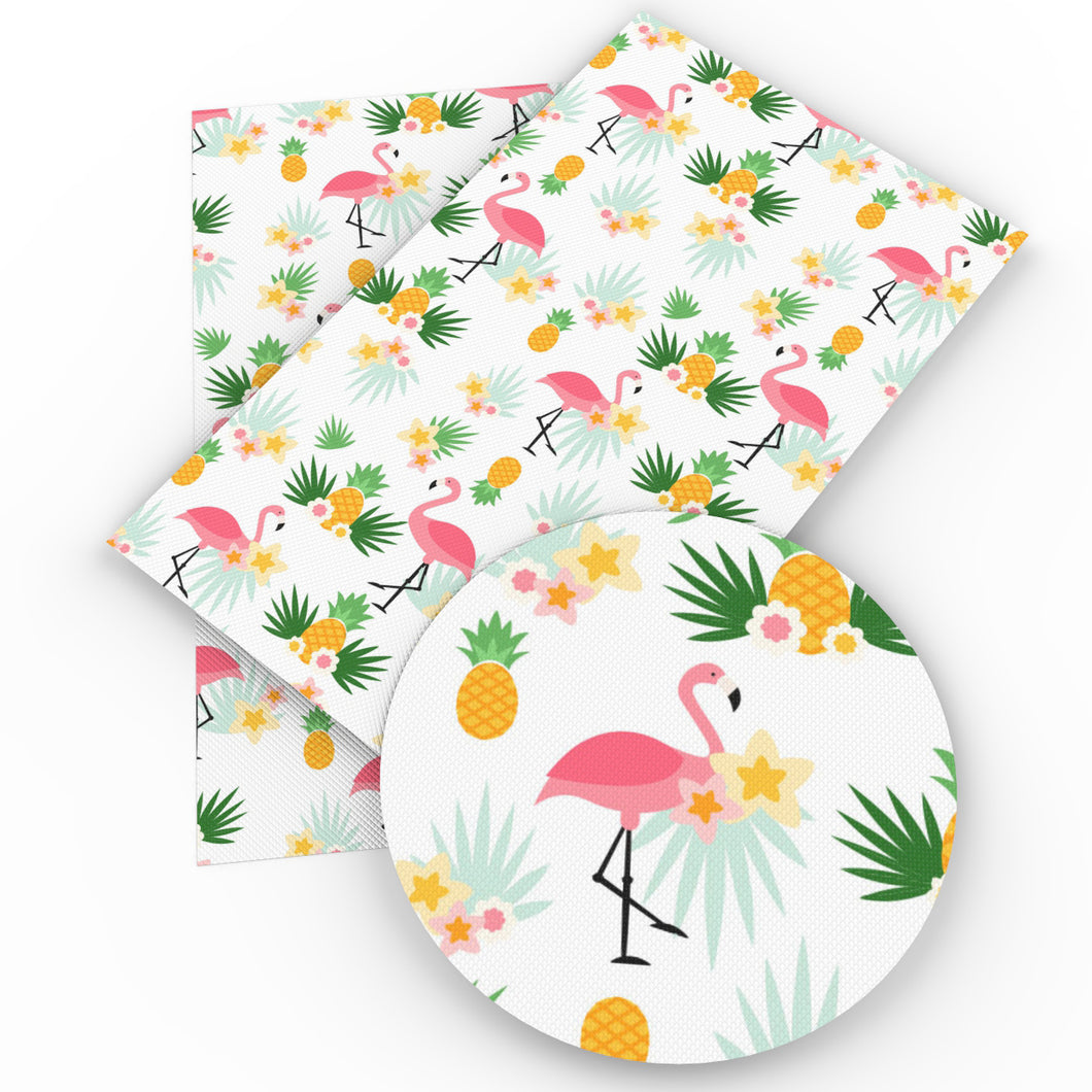 flamingo printed fabric