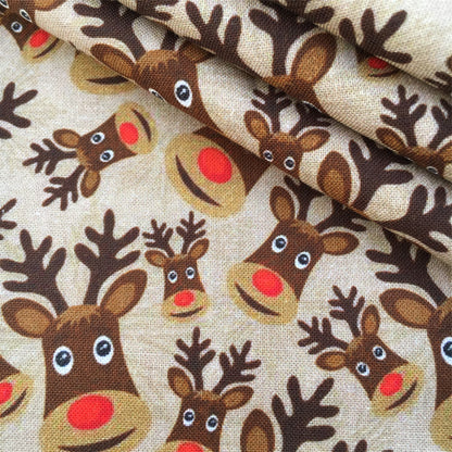christmas day deer reindeer giraffe printed fabric