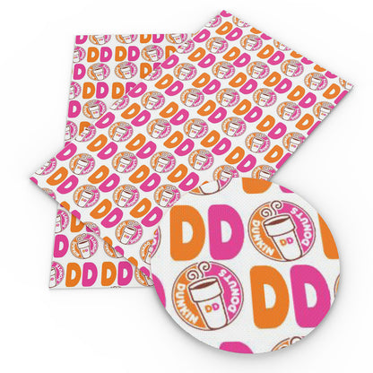 drinks dunkin donuts printed fabric