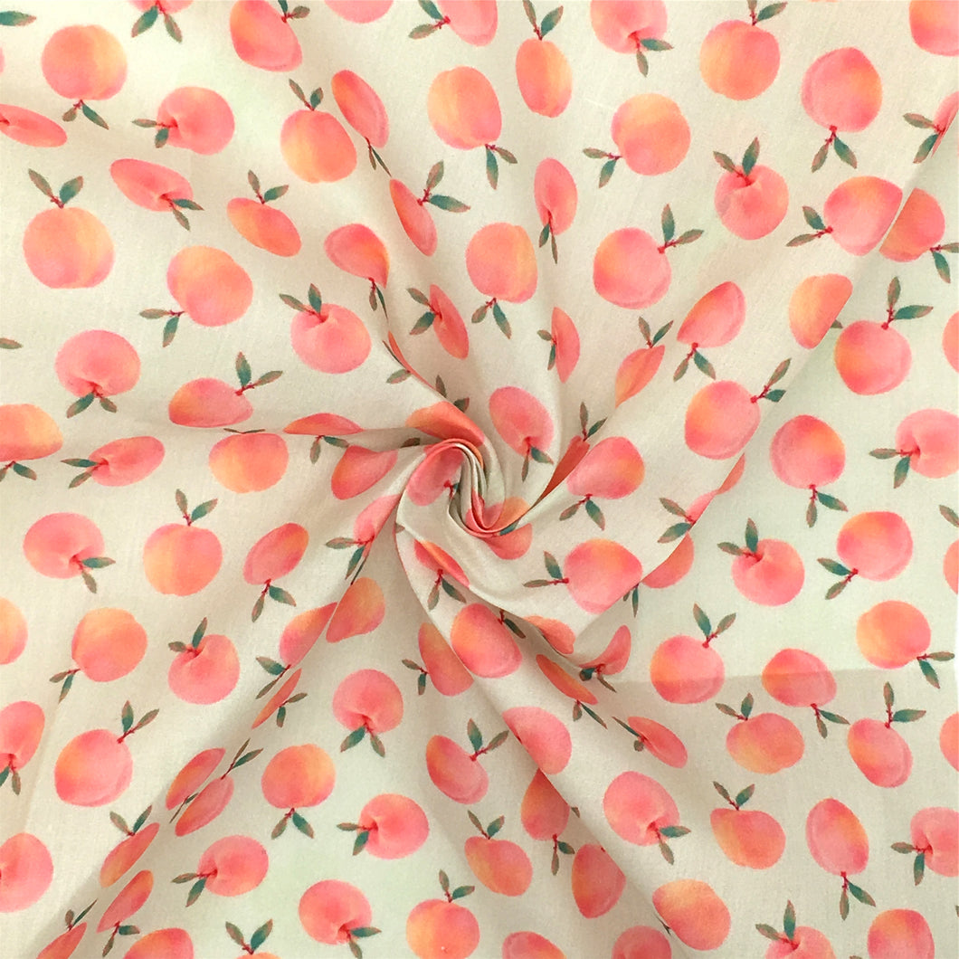 fruit peach pink series printed fabric