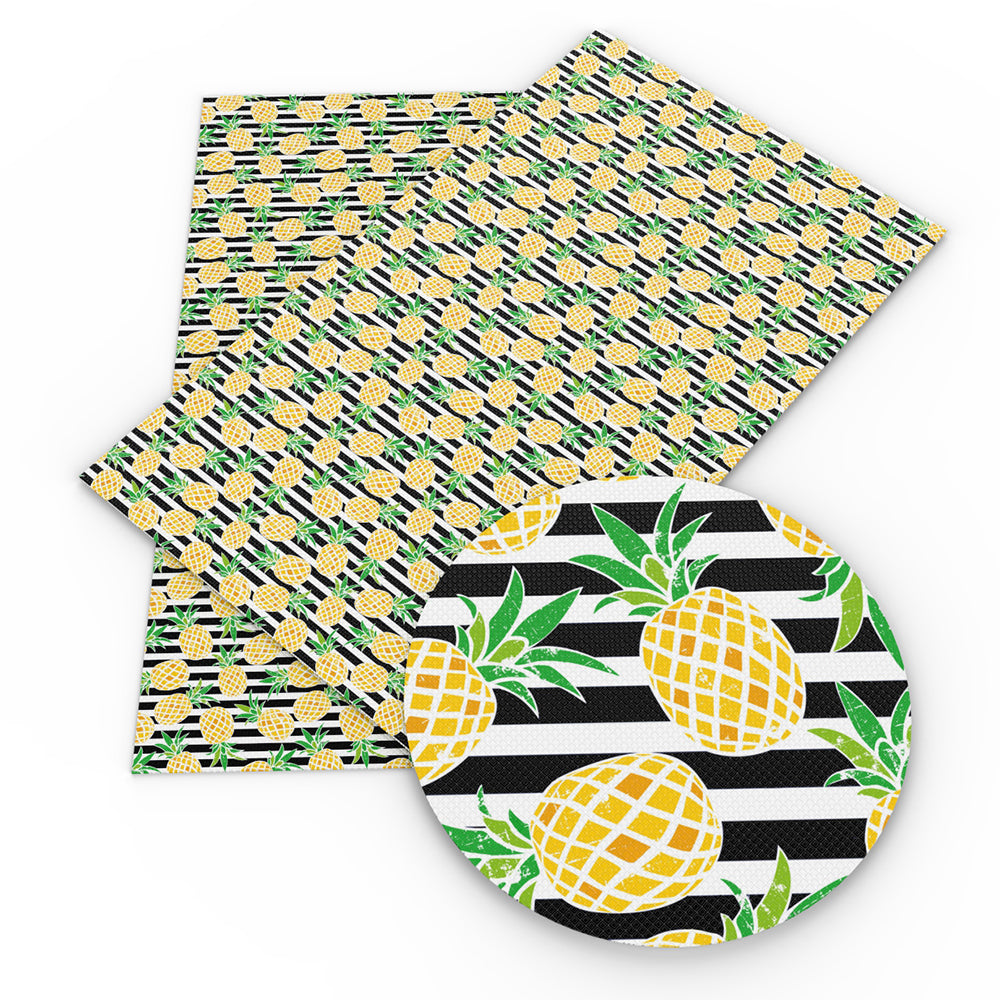 stripe fruit food yellow series printed fabric