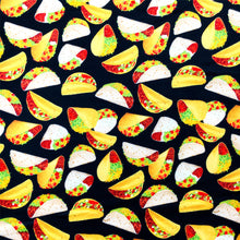 Load image into Gallery viewer, go vegan taco yellow series black series printed fabric
