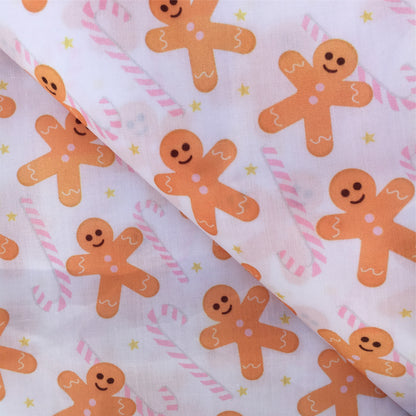 star starfish christmas day gingerbread man crutch printed fabric
