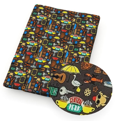 umbrella guitars turkey chicken lobster printed fabric