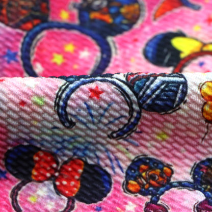 firework gradient color crochet headband hairband printed fabric