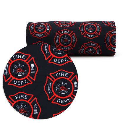 fire truck fire hydrant firemen printed fabric