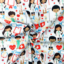 Load image into Gallery viewer, nurses doctor health printed fabric

