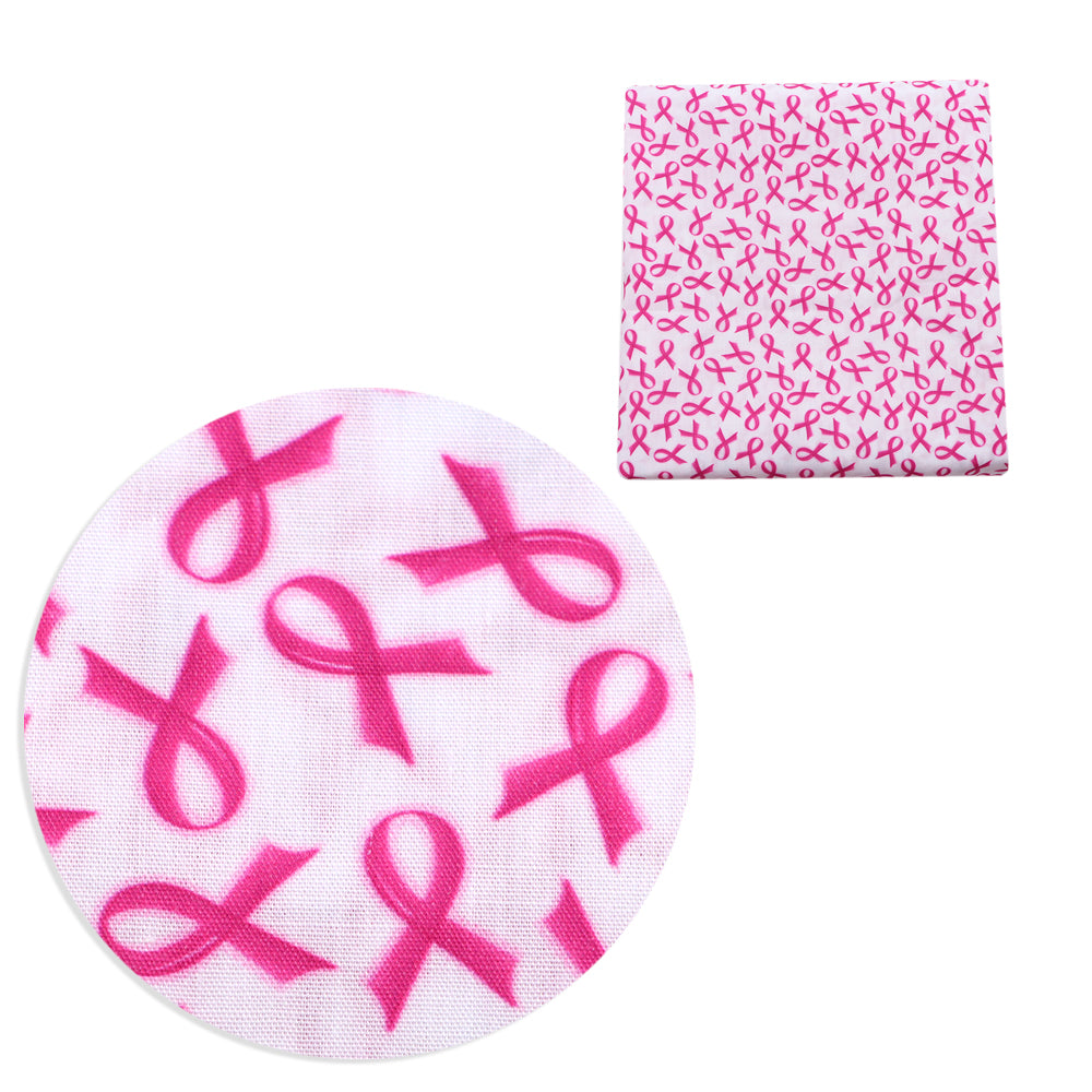 Breast Cancer Theme Printed Fabric