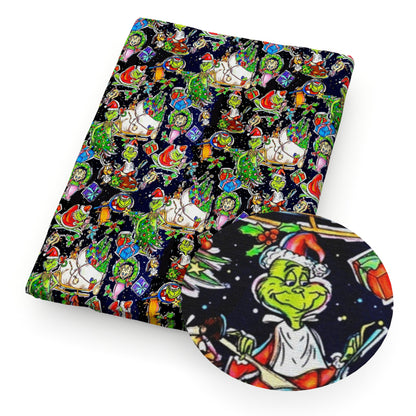 christmas day christmas tree dog puppy printed fabric