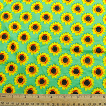 Load image into Gallery viewer, sunflower flower floral green series printed fabric
