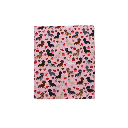 dog puppy heart love valentines day cake cupcake ice cream popsicle printed fabric