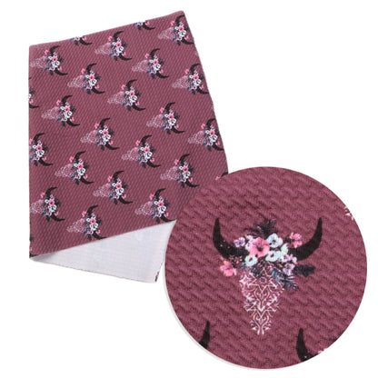 flower floral red series cow pattern printed fabric