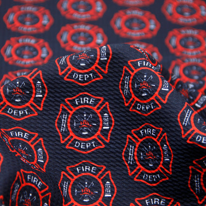 fire truck fire hydrant firemen printed fabric