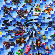 Load image into Gallery viewer, plaid grid game console printed fabric
