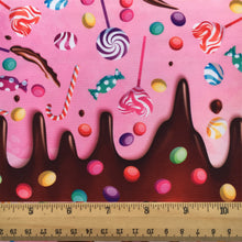 Load image into Gallery viewer, candy sweety chocolate printed fabric
