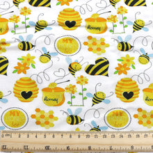 Load image into Gallery viewer, bee flower floral yellow series printed fabric
