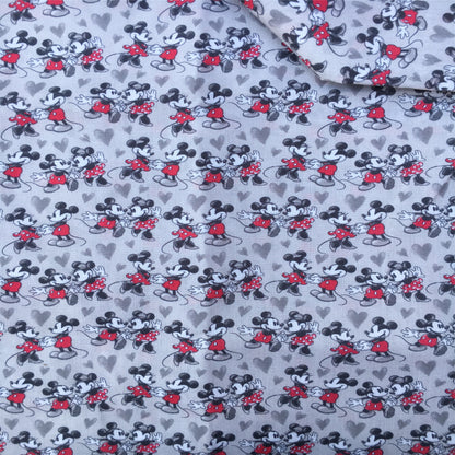 heart love valentines day black series printed fabric