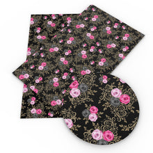 Load image into Gallery viewer, flower floral black series printed fabric
