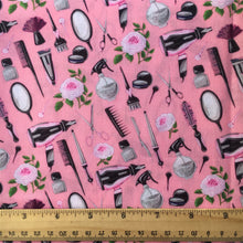 Load image into Gallery viewer, pink series flower floral pattern scissors knife mirror mirror frame printed fabric
