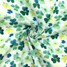 Load image into Gallery viewer, clover shamrock st patricks printed fabric
