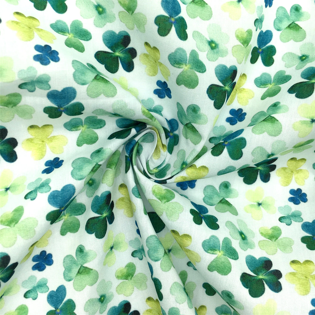 clover shamrock st patricks printed fabric