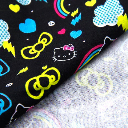 rainbow color heart love cloud printed fabric