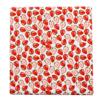 strawberry fruit red series printed fabric