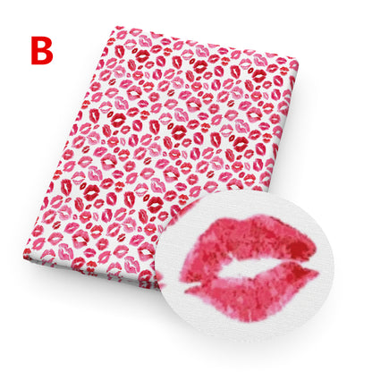 valentine's day printed fabric