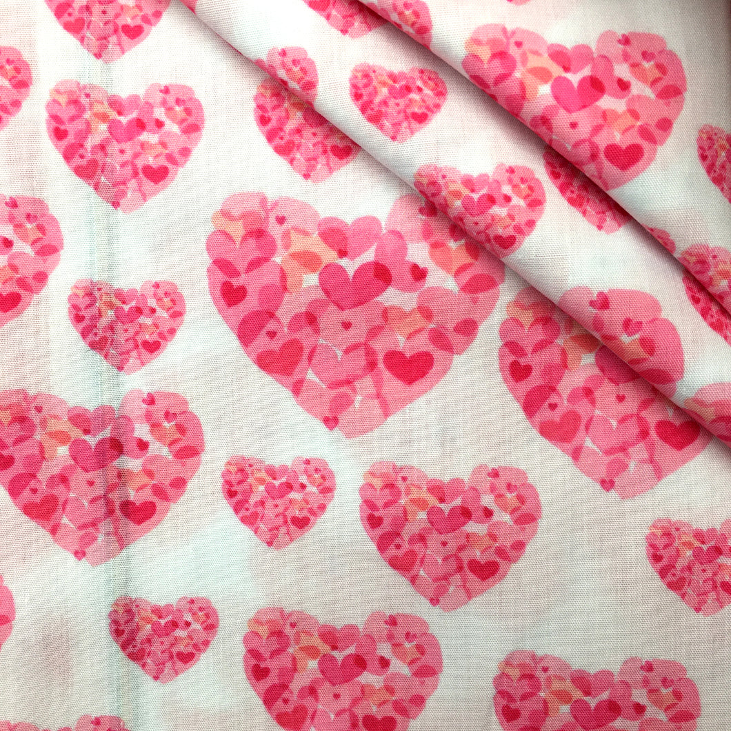 valentines day pink series heart love printed fabric
