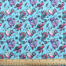 Load image into Gallery viewer, seahorse turtle tortoise fish printed fabric
