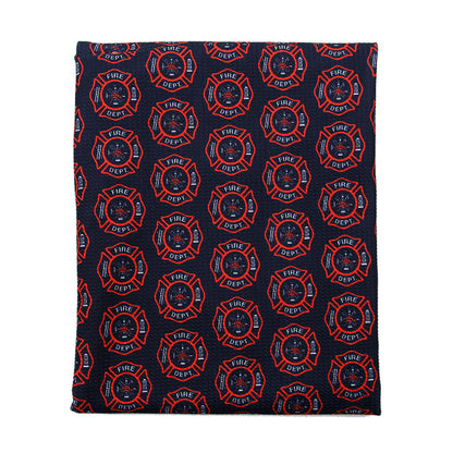 fire truck fire hydrant firemen printed fabric