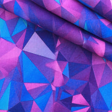 Load image into Gallery viewer, purple series geometric patterns embed mosaico printed fabric
