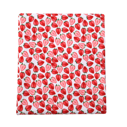 strawberry fruit red series printed fabric