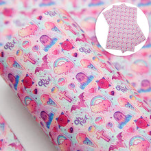 Load image into Gallery viewer, flower floral heart love cake cupcake ice cream printed fabric
