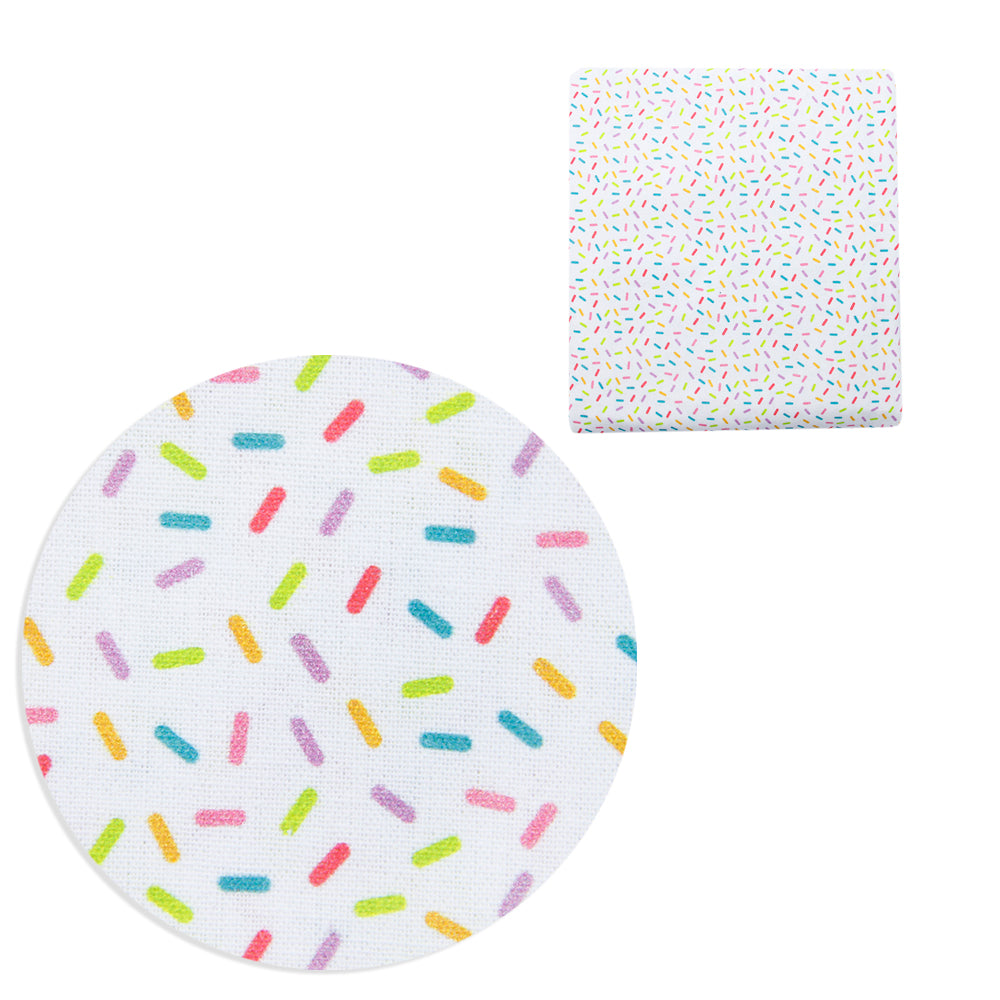 sprinkles candy sweety bread crumbs printed fabric