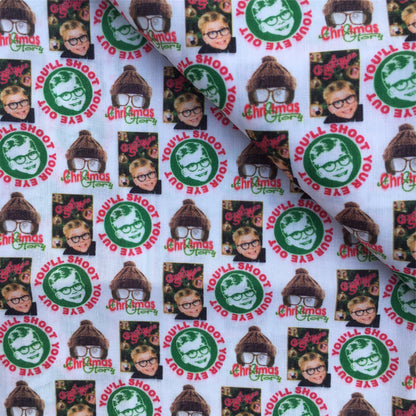 christmas day printed fabric