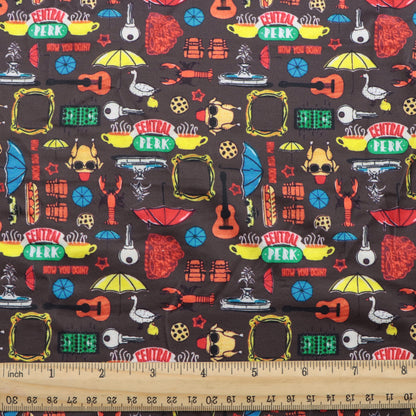 umbrella guitars turkey chicken lobster printed fabric