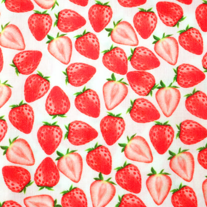 strawberry fruit red series printed fabric