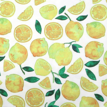 fruit lemon printed fabric