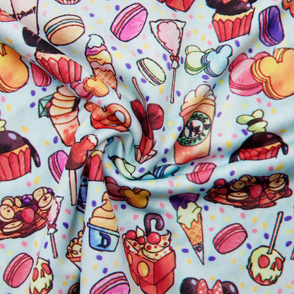food cake cupcake ice cream popsicle printed fabric