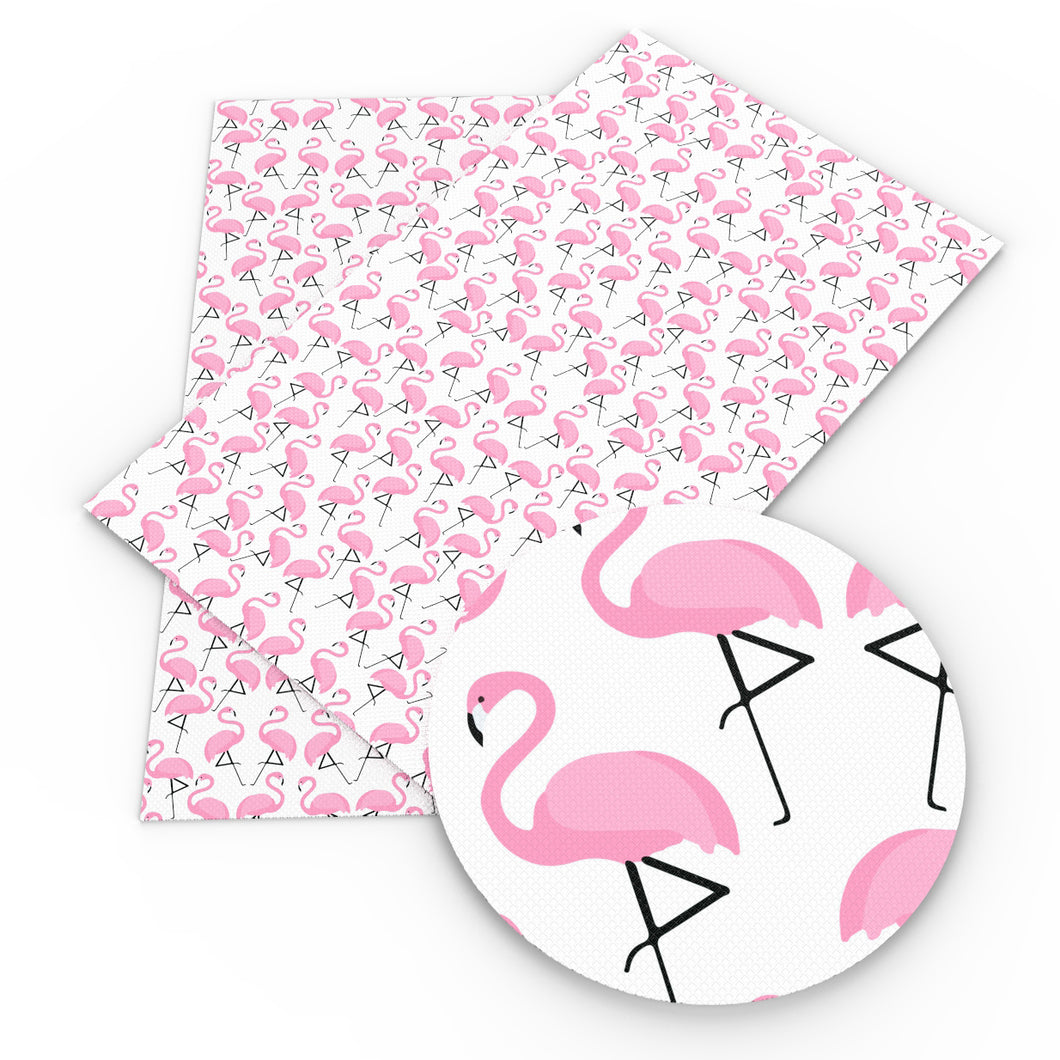 flamingo printed fabric