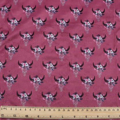 flower floral red series cow pattern printed fabric