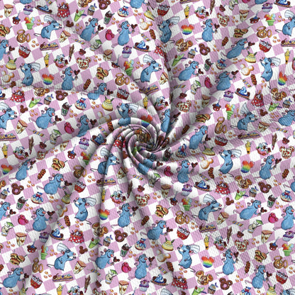 pink series rhombus printed fabric