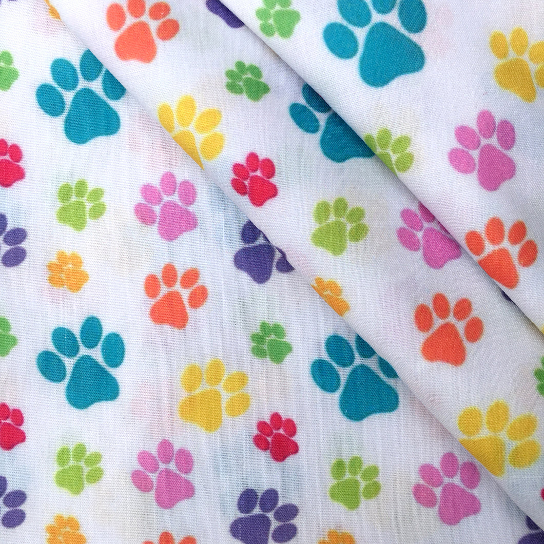 footprint paw printed fabric