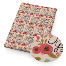Load image into Gallery viewer, flower floral swear alphabet plant printed fabric
