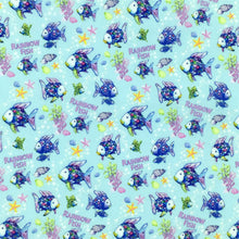 Load image into Gallery viewer, rainbow color goldfish printed fabric
