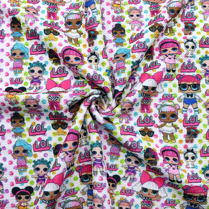 dots spot printed fabric